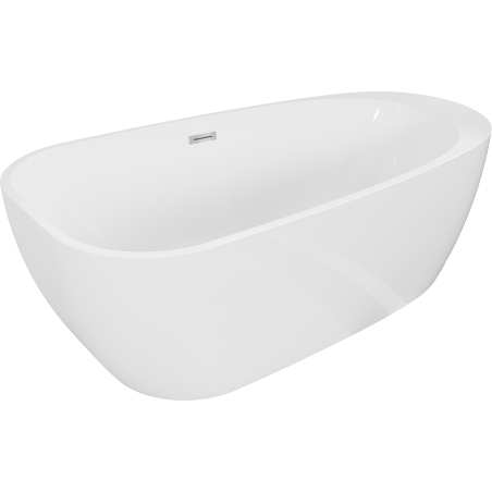 Mexen Giada baignoire autoportante 170 x 90 cm, blanc brillant, trop-plein chrome - 52741709000-01