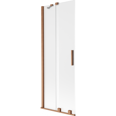 Mexen Velar paroi de baignoire coulissante à 2 volets 75 x 150 cm, dépoli, cuivre brossé - 896-075-000-31-65