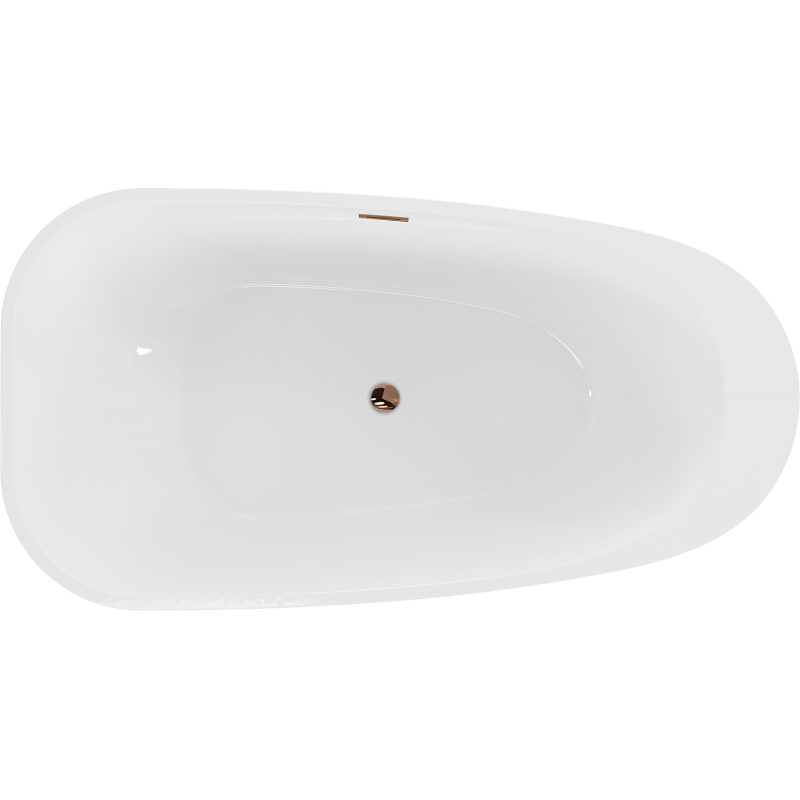 Mexen Giada baignoire autoportante 170 x 90 cm, blanc brillant, trop-plein or rose - 52741709000-60