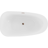 Mexen Giada baignoire autoportante 170 x 90 cm, blanc brillant, trop-plein or rose - 52741709000-60