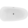 Bain autoportant Mexen Giada 170 x 90 cm, blanc brillant, trop-plein noir - 52741709000-70
