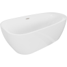 Mexen Giada baignoire autoportante 170 x 90 cm, blanc brillant, trop-plein nickel brossé - 52741709000-97
