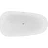 Mexen Giada baignoire autoportante 170 x 90 cm, blanc brillant, trop-plein nickel brossé - 52741709000-97