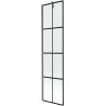 Mexen Next paroi de baignoire à 1 battant 50 x 150 cm, grille noire, gris canon brossé - 895-050-000-00-77-66