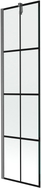 Mexen Next paroi de baignoire à 1 battant 50 x 150 cm, grille noire, gris canon brossé - 895-050-000-00-77-66