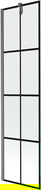 Paroi de baignoire Mexen Next 1 panneau 50 x 150 cm, motif noir, gris canon brossé - 895-050-000-00-77-66