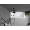 Mexen Next paroi de baignoire à 1 battant 50 x 150 cm, grille noire, gris canon brossé - 895-050-000-00-77-66