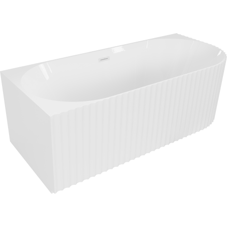 Baignoire Mexen Gia autoportante d'angle rainurée gauche 170 x 80 cm, blanche brillante, trop-plein blanc - 52701708000L-20
