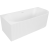 Mexen Gia baignoire autoportante d'angle rainurée gauche 170 x 80 cm, blanc mat, trop-plein blanc - 52701708001L-20