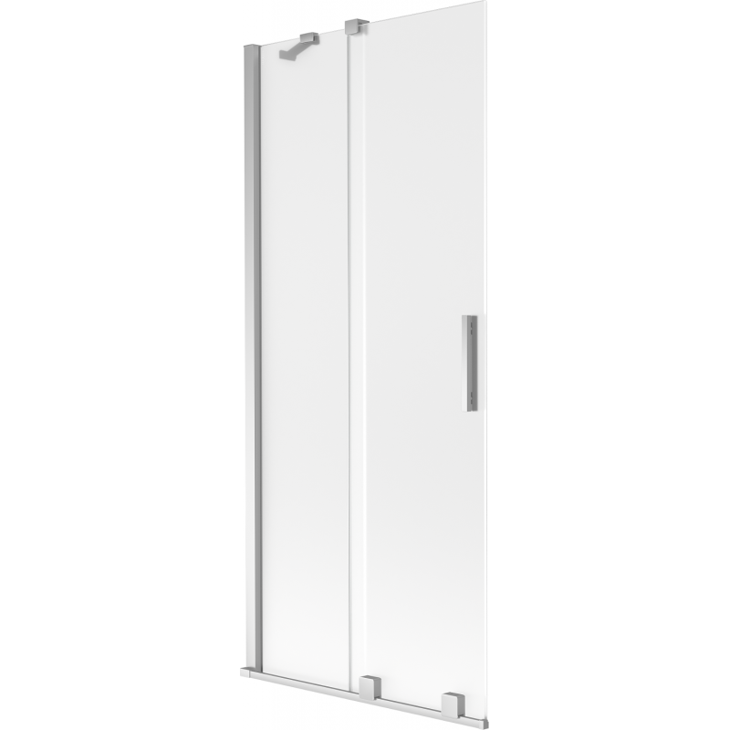 Mexen Velar paroi de baignoire à 2 volets coulissants 80 x 150 cm, givre, chrome - 896-080-000-31-01