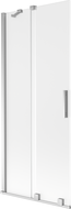 Pare-douche extensible à 2 volets Mexen Velar 80 x 150 cm, givre, chrome - 896-080-000-31-01