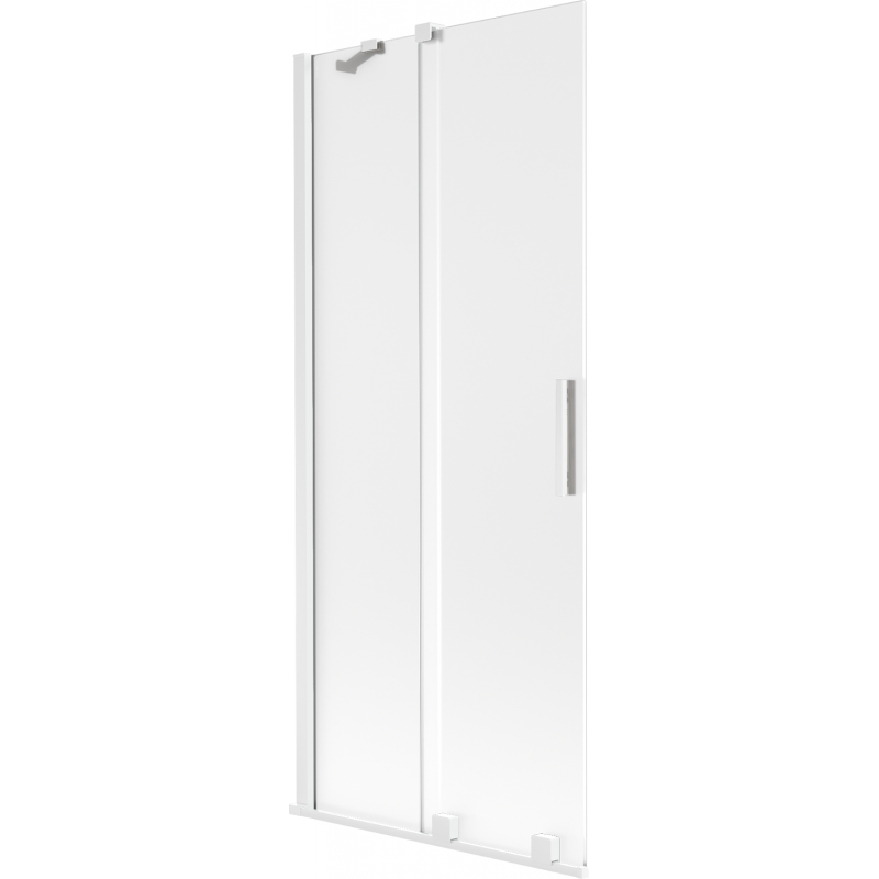 Mexen Velar pare-douche 2 volets coulissants 80 x 150 cm, givré, blanc - 896-080-000-31-20