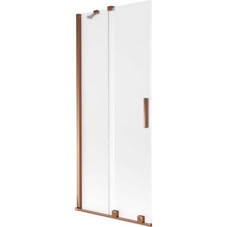 Mexen Velar paroi de baignoire extensible à 2 battants 80 x 150 cm, givré, or rose - 896-080-000-31-60