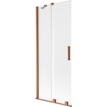 Paroi de baignoire coulissante à 2 volets Mexen Velar 80 x 150 cm, givre, cuivre brossé - 896-080-000-31-65