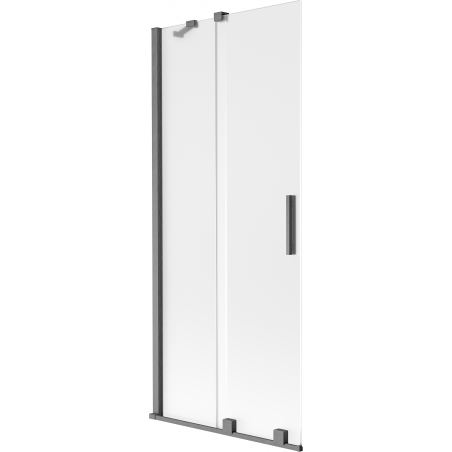 Mexen Velar paroi de baignoire coulissante à 2 vantaux 80 x 150 cm, givrée, gris brossé - 896-080-000-31-66
