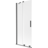 Mexen Velar paroi de baignoire à 2 volets coulissants 80 x 150 cm, givre, gris fusil brossé - 896-080-000-31-66