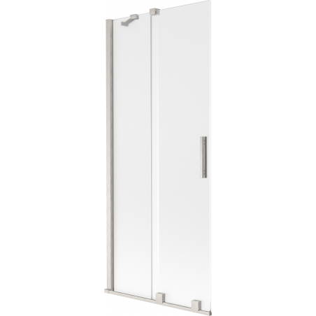 Mexen Velar paroi de douche 2 volets coulissante 80 x 150 cm, givre, nickel brossé - 896-080-000-31-97