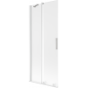 Paroi de baignoire coulissante 2 volets Mexen Velar 85 x 150 cm, givrée, blanche - 896-085-000-31-20