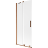 Mexen Velar pare-douche à 2 panneaux coulissants 85 x 150 cm, givre, cuivre brossé - 896-085-000-31-65