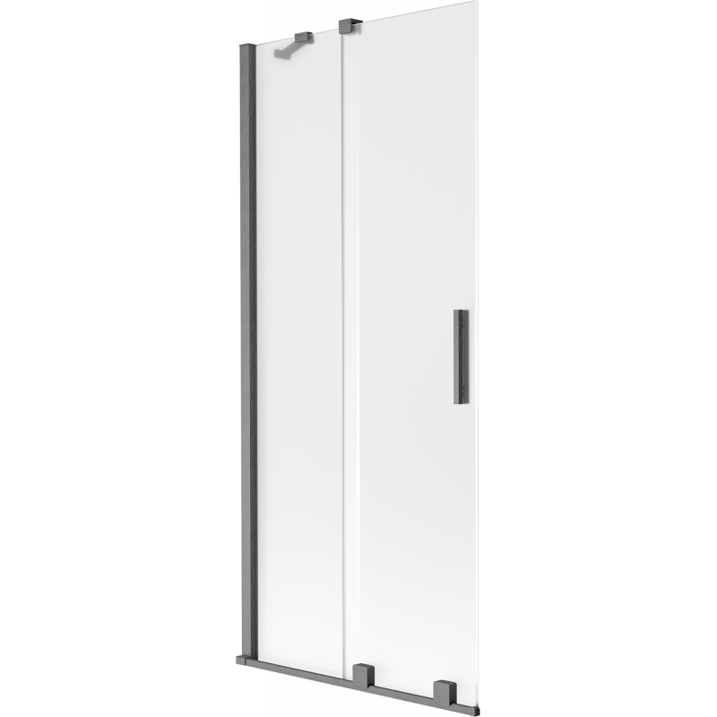 Mexen Velar paroi de baignoire à 2 volets coulissants 85 x 150 cm, givré, gris canon de fusil brossé - 896-085-000-31-66