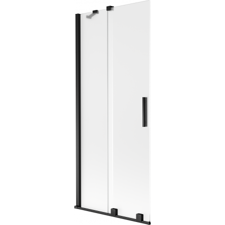 Mexen Velar paroi de baignoire coulissante à 2 battants 85 x 150 cm, givre, noir - 896-085-000-31-70