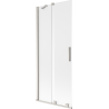 Mexen Velar paroi de baignoire 2 volets coulissants 85 x 150 cm, givre, nickel brossé - 896-085-000-31-97