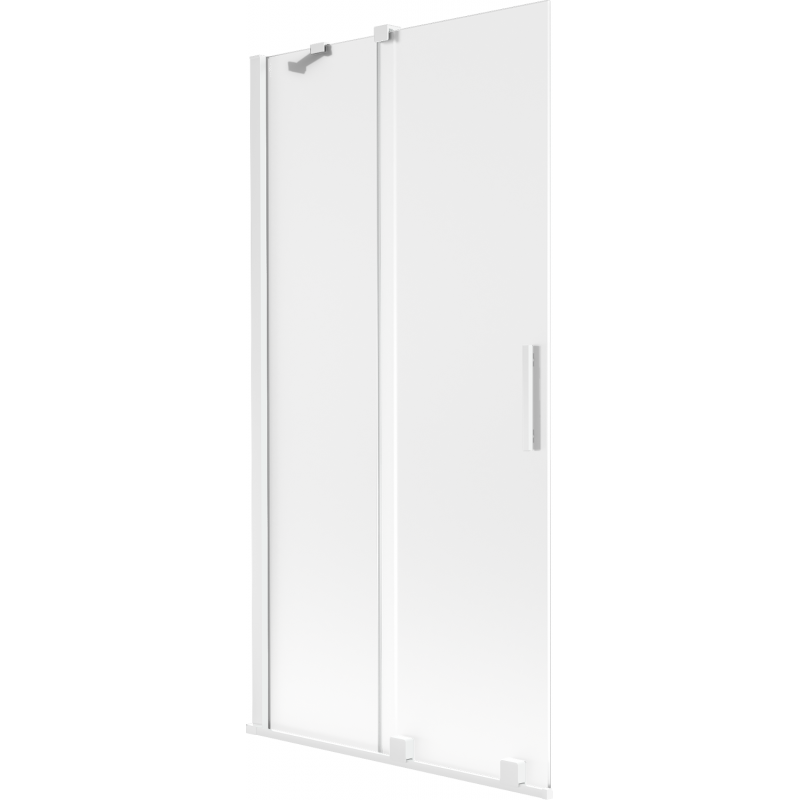 Mexen Velar paroi de baignoire 2 volets coulissants 90 x 150 cm, givré, blanc - 896-090-000-31-20