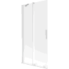 Mexen Velar paroi de baignoire à deux volets coulissants 90 x 150 cm, givré, blanc - 896-090-000-31-20