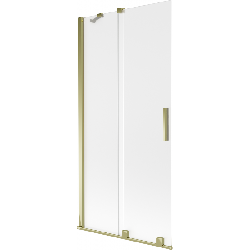 Mexen Velar paravane de bain 2 volets coulissants 90 x 150 cm, givre, doré - 896-090-000-31-50