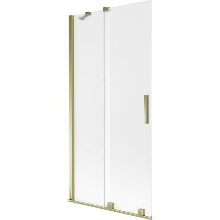 Mexen Velar paravane de bain 2 volets coulissants 90 x 150 cm, givre, doré - 896-090-000-31-50