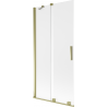 Mexen Velar paravane de bain 2 volets coulissants 90 x 150 cm, givre, doré - 896-090-000-31-50