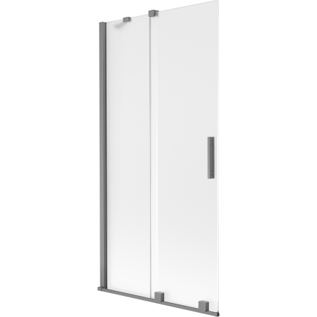 Mexen Velar paroi de baignoire à 2 panneaux coulissants 90 x 150 cm, givré, gun metal - 896-090-000-31-95