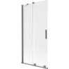 Mexen Velar paroi de baignoire 2 battants coulissants 90 x 150 cm, givre, métal canon - 896-090-000-31-95
