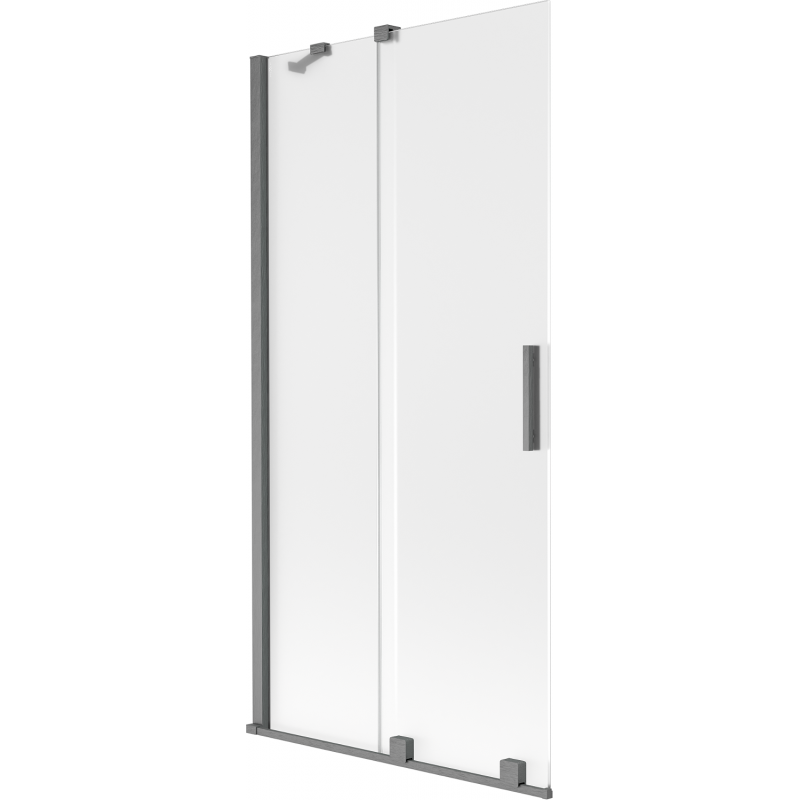 Mexen Velar écran de baignoire à 2 volets coulissants 90 x 150 cm, givre, gris pistolet brossé - 896-090-000-31-66