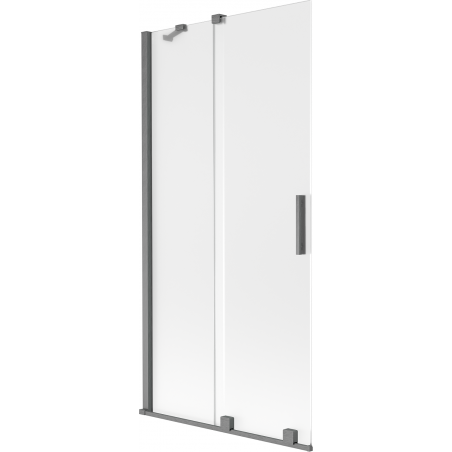 Mexen Velar écran de baignoire à 2 volets coulissants 90 x 150 cm, givre, gris pistolet brossé - 896-090-000-31-66