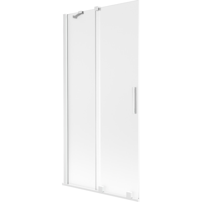 Mexen Velar paroi de baignoire coulissante à 2 vantaux 95 x 150 cm, givrée, blanche - 896-095-000-31-20