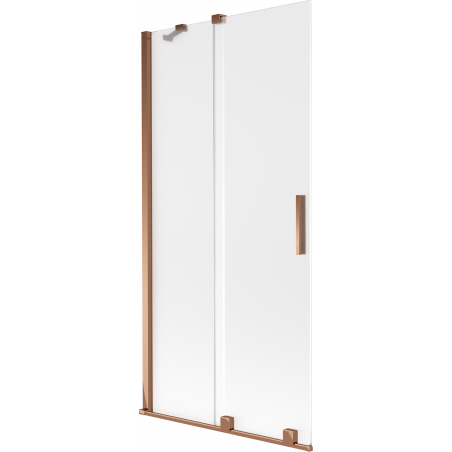 Mexen Velar pare-douche à 2 volets coulissants 95 x 150 cm, givré, or rose - 896-095-000-31-60