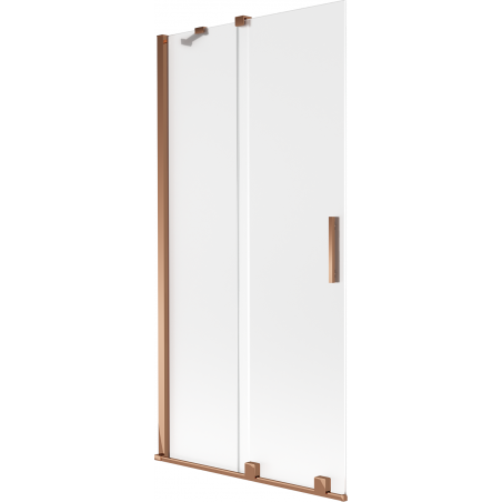 Paroi de baignoire coulissante 2 volets Mexen Velar 95 x 150 cm, dépoli, or rose - 896-095-000-31-60