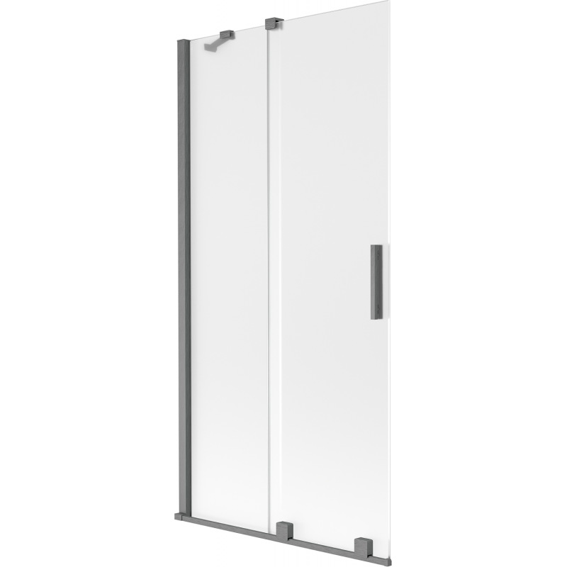 Mexen Velar paroi de baignoire coulissante à 2 volets 95 x 150 cm, givre, gris canon brossé - 896-095-000-31-66