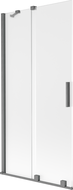 Mexen Velar paroi de baignoire coulissante à 2 volets 95 x 150 cm, givre, gris canon brossé - 896-095-000-31-66