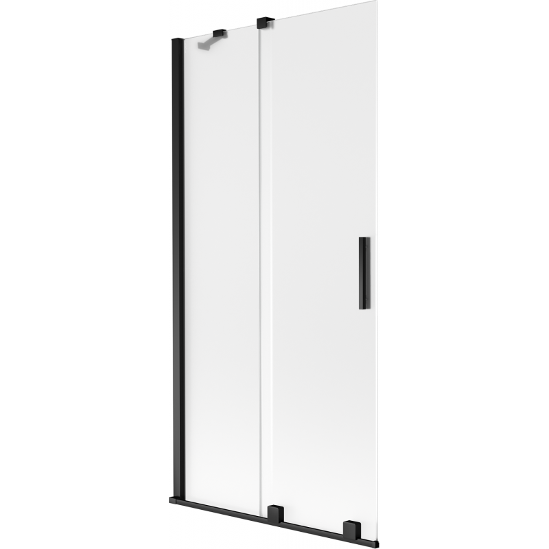 Mexen Velar paroi de douche 2 battants coulissants 95 x 150 cm, givré, noir - 896-095-000-31-70