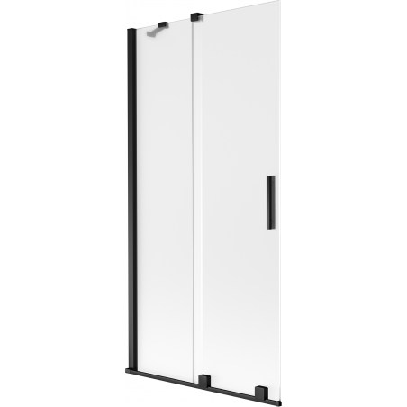 Mexen Velar paroi de douche 2 battants coulissants 95 x 150 cm, givré, noir - 896-095-000-31-70