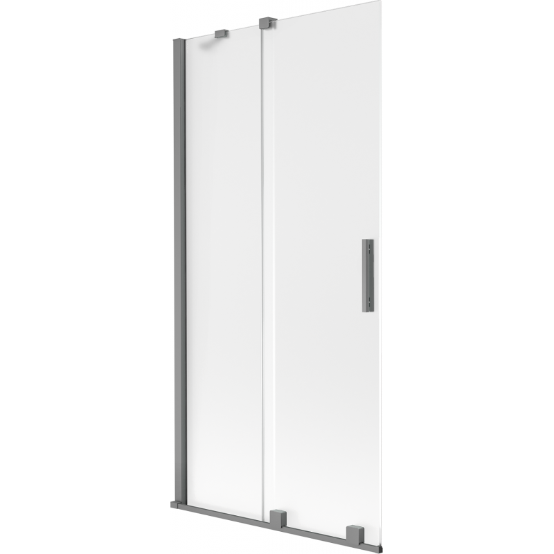 Mexen Velar paroi de baignoire coulissante à 2 volets 95 x 150 cm, givré, gun metal - 896-095-000-31-95