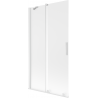 Mexen Velar pare-douche de baignoire 2 battants coulissants 100 x 150 cm, givré, blanc - 896-100-000-31-20