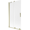 Mexen Velar paroi de baignoire coulissante 2 portes 100 x 150 cm, dépoli, doré - 896-100-000-31-50