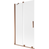 Mexen Velar pare-douche 2 volets coulissants 100 x 150 cm, givre, or rose - 896-100-000-31-60