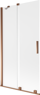 Mexen Velar pare-douche 2 volets coulissants 100 x 150 cm, givre, or rose - 896-100-000-31-60