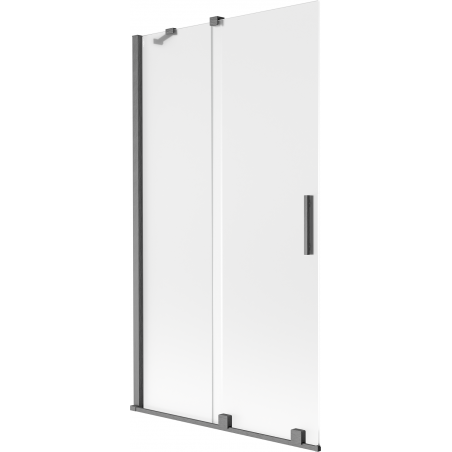 Paroi de baignoire coulissante à 2 panneaux Mexen Velar 100 x 150 cm, givré, gris pistolet brossé - 896-100-000-31-66