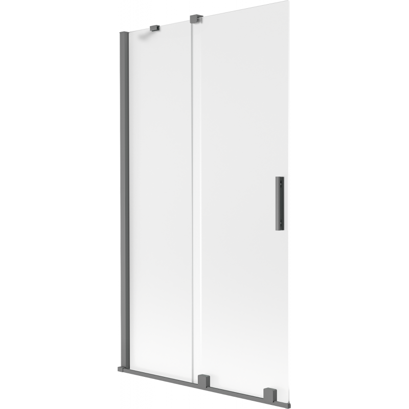 Mexen Velar paroi de bain coulissante 2 volets 100 x 150 cm, givrée, métal canon - 896-100-000-31-95