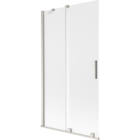 Mexen Velar paroi de baignoire 2 volets coulissants 100 x 150 cm, givrée, nickel brossé - 896-100-000-31-97